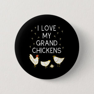 Ich liebe meine Enkelhühner Lustiger Hühnerliebhab Button