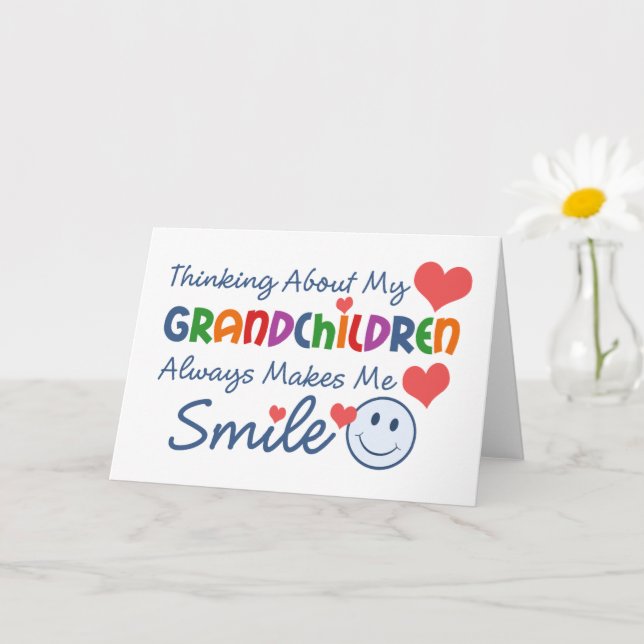Ich Liebe meine Enkelkinder Gruß Karte (Kleine Pflanze)