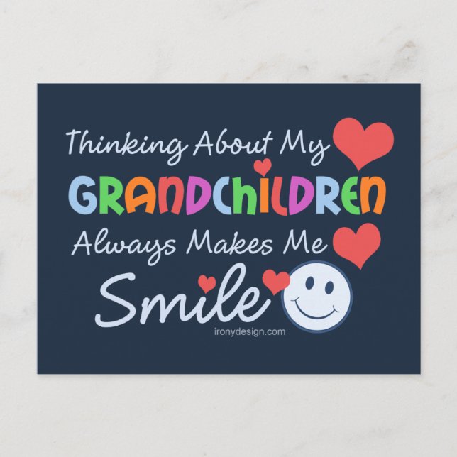 Ich Liebe meine Enkelkinder Postkarte (Vorderseite)