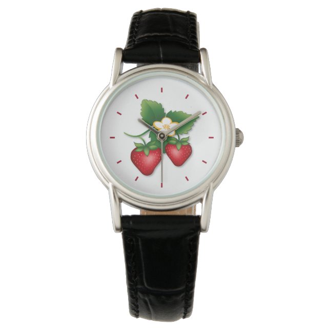 Ich Liebe meine Erdbeere Armbanduhr (Vorderseite)