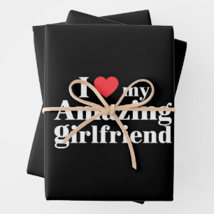 Ich liebe meine erstaunliche Freundin Ich liebe me Geschenkpapier Set