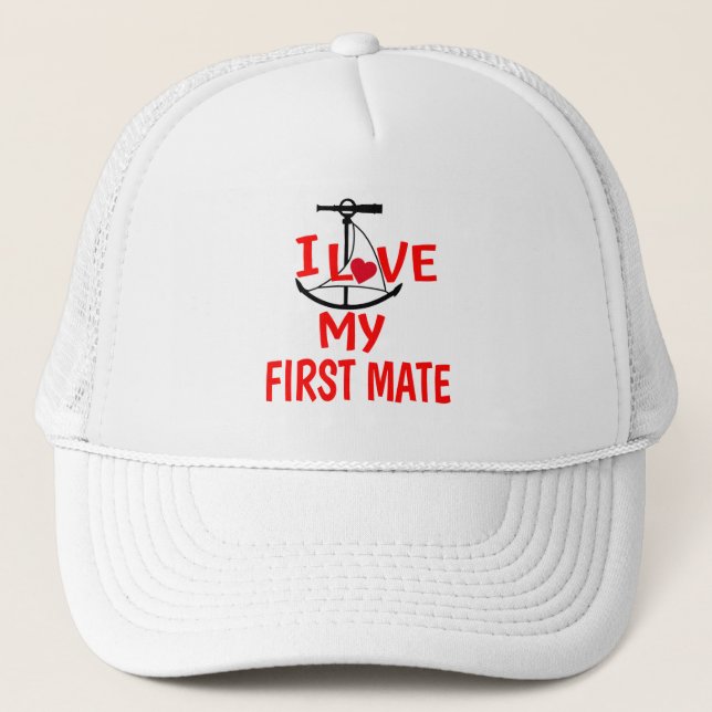 Ich Liebe meine erste Freundin lustig Truckerkappe (Vorderseite)