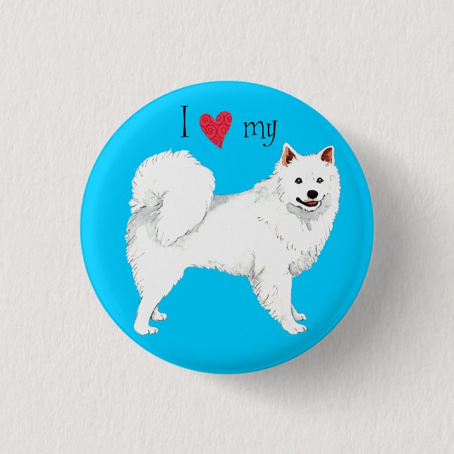 Ich Liebe meine Eskie Button (Vorderseite)