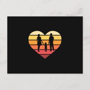 Ich Liebe meine Familie - Eltern mit Kindern Postkarte