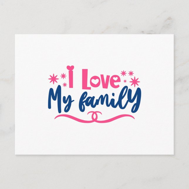 Ich Liebe meine Familie Postkarte (Vorderseite)