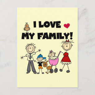Ich liebe meine Familie T-Shirts und Geschenke Postkarte