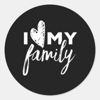 Ich Liebe meine Familienangehörigen zahlen Familie Runder Aufkleber
