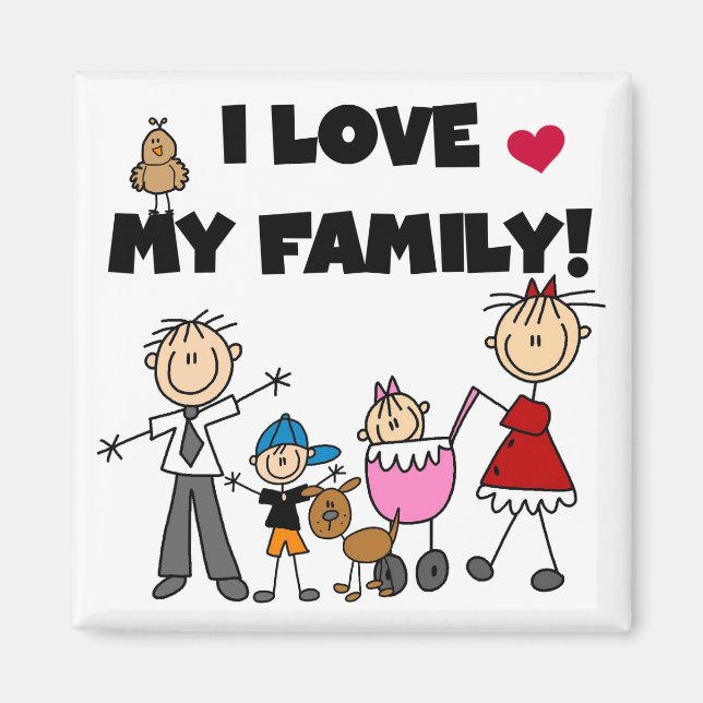 Ich Liebe meine Familiengeschenke Magnet (Vorne)