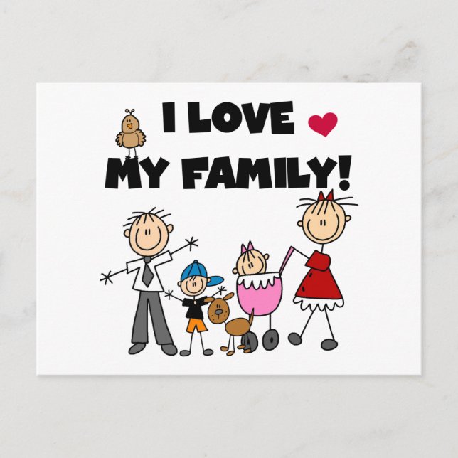 Ich Liebe meine Familiengeschenke Postkarte (Vorderseite)