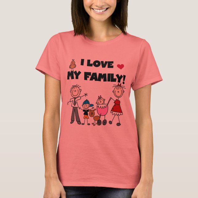 Ich Liebe meine Familiengeschenke T-Shirt (Vorderseite)