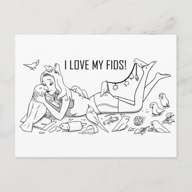 Ich Liebe meine Fans Postkarte (Vorderseite)