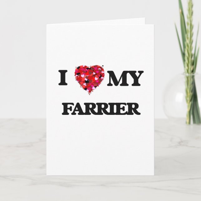 Ich Liebe meine Farrier Karte (Vorderseite)