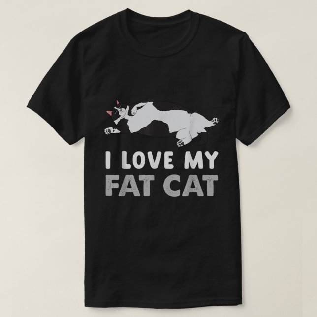 Ich Liebe meine Fettkatze Niedlich Chubby Kitty Lo T-Shirt (Design vorne)