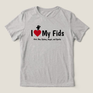 Ich liebe meine Fids gefiederten Kinder Papagei Tri-Blend Shirt