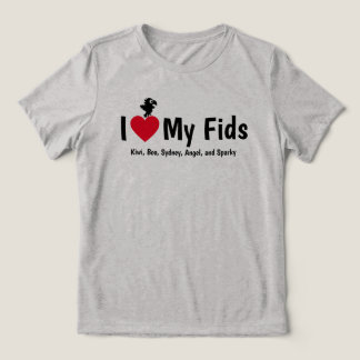 Ich liebe meine Fids gefiederten Kinder Papagei Tri-Blend Shirt