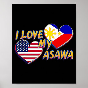 Ich liebe meine Filipina-Frau amerikanischer Filip Poster
