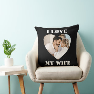 Ich liebe meine Frau Herz individuell personalisie Kissen