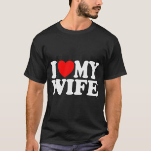 Ich liebe meine Frau Herz lustig cool Ehemann Frau T-Shirt