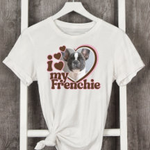 Ich liebe meine Frenchie Custom Pink Heart Foto