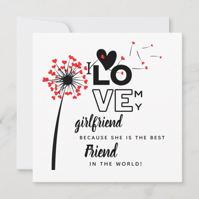 Ich Liebe meine Freundin als bester Freund Geschen (Vorderseite)