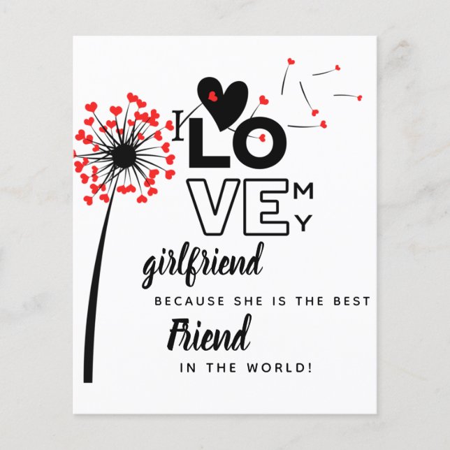 Ich Liebe meine Freundin als bester Freund Geschen (Vorderseite)