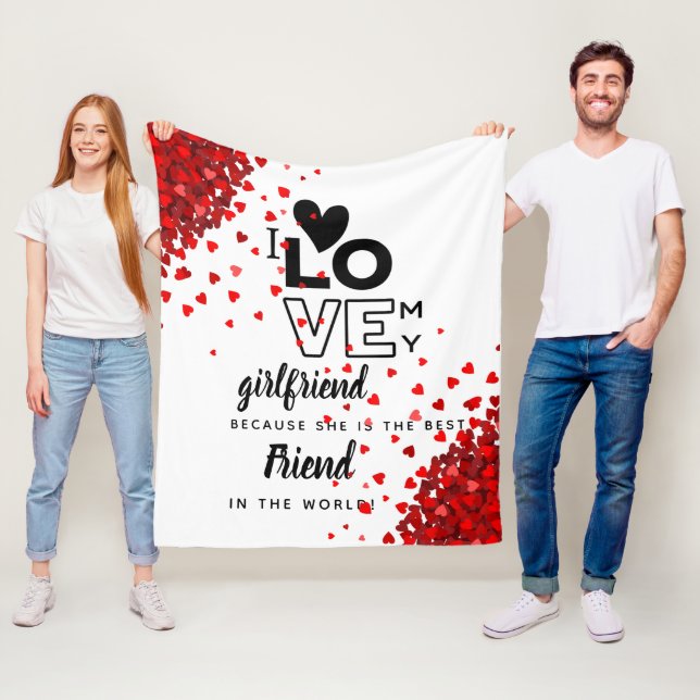 Ich Liebe meine Freundin als bester Freund Geschen Fleecedecke (Beispiel)