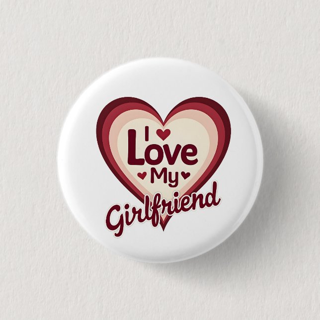 Ich liebe meine Freundin Benutzerdefiniert Button (Vorderseite)