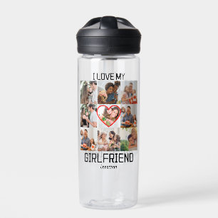 Ich liebe meine Freundin Benutzerdefinierte 9-Foto Trinkflasche