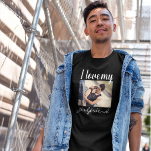Ich Liebe meine Freundin benutzerdefinierte Foto s T-Shirt