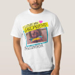 Ich Liebe meine Freundin benutzerdefinierte Foto T T-Shirt<br><div class="desc">Erstellen Sie Ihre eigene I-Liebe meine Freundin benutzerdefinierten Foto Text y2k Farbiger T - Shirt mit Ihrem personalisierten handgeschriebenen Text und Ihre Social-Media-Adresse (Instragram, Ticktok, Pinterest, youtube oder jedes Netzwerk, das Sie fördern möchten). Farbenfrohe, lebendige Collage Design, alle grafischen Gestaltungselemente können in jeder Farbe sein. Die niedliche, anpassbare I Liebe...</div>