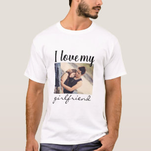 Ich Liebe meine Freundin benutzerdefinierte Foto w T-Shirt