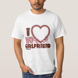Ich liebe meine Freundin Benutzerdefiniertes Foto  T-Shirt