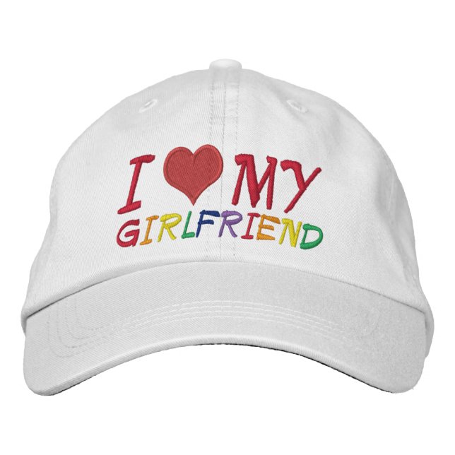 Ich Liebe meine Freundin Bestickte Kappe (Vorderseite)