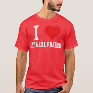Ich Liebe meine Freundin Big Red Heart Relation T-Shirt