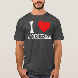 Ich Liebe meine Freundin Big Red Heart Relation T-Shirt