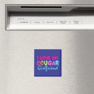 Ich Liebe meine Freundin Cougar Back Print Boyfrie Magnet