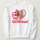 Ich Liebe meine Freundin Custom Crewneck Sweatshirt (Design vorne)
