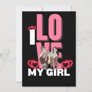 Ich liebe meine Freundin Custom  Einladung