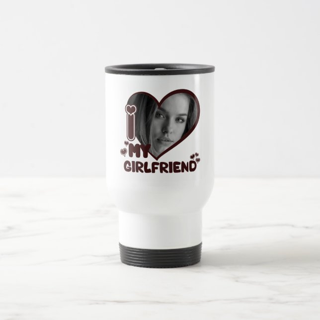 Ich Liebe meine Freundin Custom Foto Geschenke Reisebecher (Mittel)