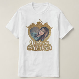 Ich Liebe meine Freundin Custom Golden T-Shirt