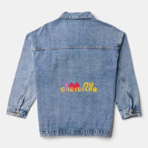 Ich Liebe meine Freundin Custom Minimalistische Jeansjacke