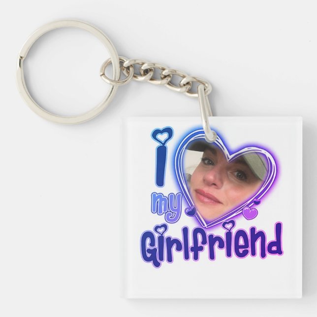 Ich Liebe Meine Freundin Custom Personalisiert Schlüsselanhänger (Vorderseite)