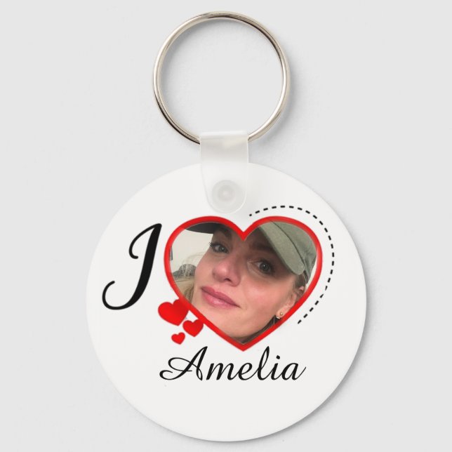 Ich Liebe Meine Freundin Custom Personalisiert Schlüsselanhänger (Vorderseite)