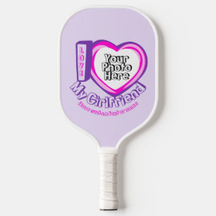 Ich liebe meine Freundin Double Side Pickleball Schläger