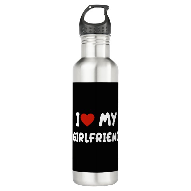 Ich Liebe meine Freundin Edelstahlflasche (Vorderseite)