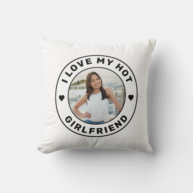Ich Liebe Meine Freundin Einfaches Personalisierte Kissen (Vorderseite)