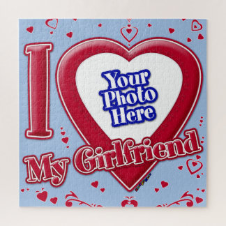 Ich Liebe meine Freundin Foto Red Hearts Baby Blue