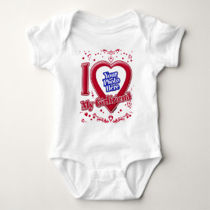 Ich Liebe meine Freundin Foto Red Hearts Baby Strampler