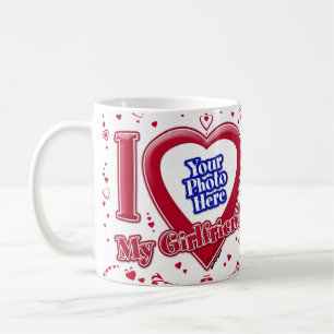 Ich Liebe meine Freundin Foto Red Hearts Kaffeetasse