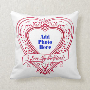 Ich Liebe meine Freundin! Foto Red Hearts Kissen